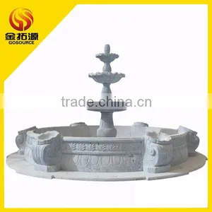 Hand Carved Outdoor Granite Tier Fountain thumbnail-1