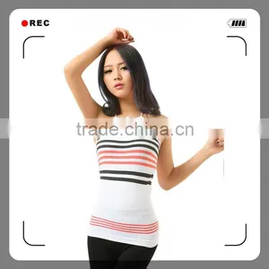 Girl's Seamless Wholesale Tank Top With Stripe thumbnail-4