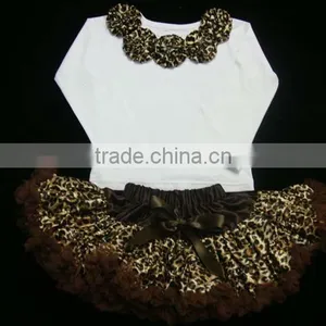 2013 New Arrival ! New Design Leopad Printed Pettiskirts in Set for Girls thumbnail-1