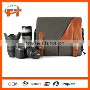 Canvas Shoulder Messenger Travel DSLR Camera Bag for Canon thumbnail-2