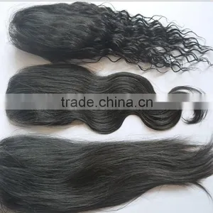 Express Brazilian Human Hair Cheap Virgin Hair Bundles With Free Parting Lace Closure thumbnail-1