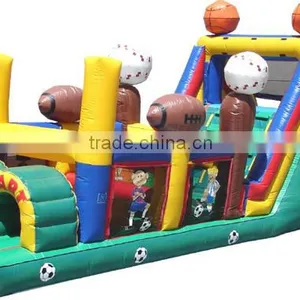 40ft Long Backyard Cheap Commercial Inflatable Sports Obstacles Courses for Kids thumbnail-2