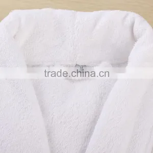 White Design Your Own Bathrobes Terry Cotton for Hotel Use thumbnail-2