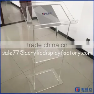 Hot Sell Acrylic Lectern /Modern Design Clear Perspex Acrylic Lectern Podium thumbnail-1