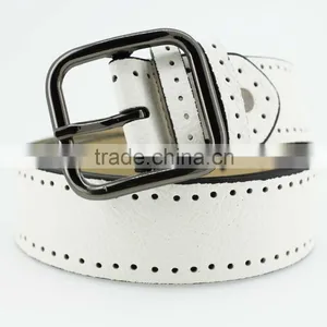 2015 Women Plain Fashion PU Leather Jeans Belt With Fuax Leather and Square Buckles in Yiwu thumbnail-2