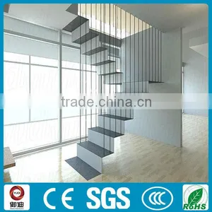 Indoor Simple and Modern Wrought Iron Floating Stairs thumbnail-1