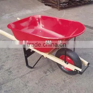 HRF Plastic Tray Wooden Handle Wheelbarrow WH6600S thumbnail-1