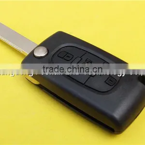 Remote Flip Folding Key Fob Case 3 Buttons for Peugeot 407 CE0536 thumbnail-4