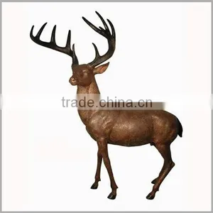 Antique Large Brass Elk Statue Sculpture for Garden Decoration thumbnail-4