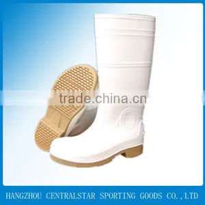 Men's White Gumboots Plastic Pvc PVC-005 thumbnail-1