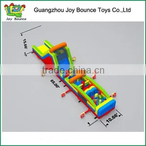 Cheap Commercial Inflatable Obstacle Course With Big Slide for Sale thumbnail-1