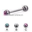Arcylic UV Tongue Ring ,Surgical Steel,Body Jewelry thumbnail-1