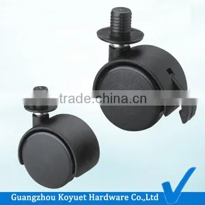 Pro Wholesale Heavy Duty Economical Nylon Black Short Plunger 1.5 Inch Caster Wheel thumbnail-1