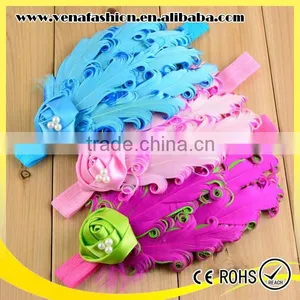 Ostric Wholesale Feather Headbands,pink Feather Headband thumbnail-6