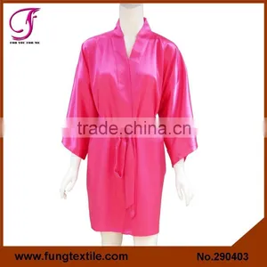 2904 Hot Sales Wedding Turquoise Short Satin Bride Robe thumbnail-2