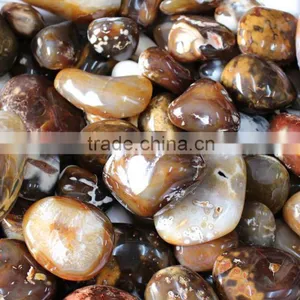 Natural Polished Blood Brown Agate Stone thumbnail-2