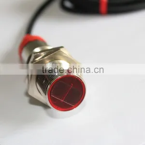 DR18RI-CU10/40 Series M18, 10/40cm Diffuse Cylinder Photo Sensor, Metal Housing With a Protected Tube, PNP/NPN Photo Sensor thumbnail-2