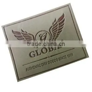 Embossed pu /genuine Leather Label Jeans Washable Leather Patch thumbnail-1