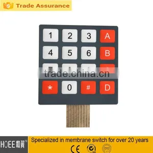 Professional OEM Design Custom High Quality 4x4 Array 16 Keys Matrix Embossed Buttons Metal Dome Membrane Numeric Switch Keypad thumbnail-3