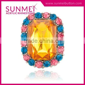 Princess Oval Shaped Bulk Crystal Fashion Rhinestone Buttons thumbnail-6