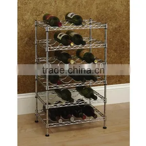 Customized Chrome Plated Metal Wine Rack thumbnail-1