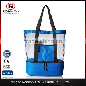 Fashionable Beach Picnic Outdoor Tote Bag 12 Drinks Mesh Cooler Bag thumbnail-1