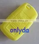 High Quality VW Remote Key Silicon Cover 3 Button Key Silicon Cover Yellow thumbnail-1