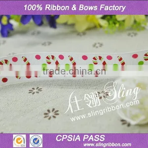 Wholesale Candy Canes Christmas Ribbon For Bows Material thumbnail-1