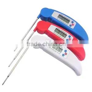 LCD Digital Probe Thermometer / BBQ Barbecue Meat Baking Thermometer / Folding Probe Thermometer thumbnail-1