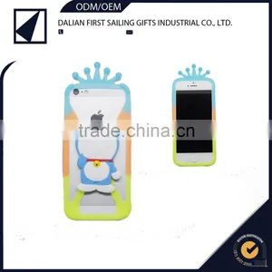 3D Logo Rubber Silicone Cases Covers for Mobile Cell Phone With Embossed Logo Flower Strawberry Girls thumbnail-4