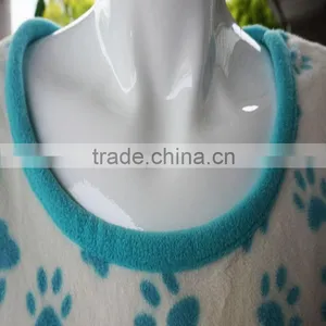 Cheap Round Neck Green Flower-decked Fancy Printed Flannel Fleece Bathrobe/ Sleepwear thumbnail-2