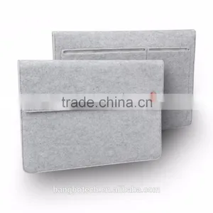 2016 New Arrival !!! Fashional Wool Felt Mini/ultra-thin Envelope File Cover Sleeve for Ipad With 3 Pockets thumbnail-6