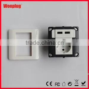 AC 100V-250V EU Socket 2 USB 5V DC 2.1A Charger Charging Power Wall Outlet thumbnail-4