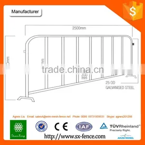 Galvanized Metal Crowd Control Barrier/ Steel Crowd Control Barrier thumbnail-3