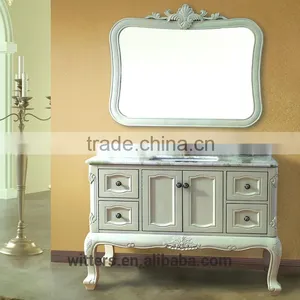 Foshan Bathroom Vanity Furniture White European WTS135 thumbnail-1