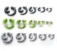 Colorful Fake Ear Barbell Plug ,ear Stretch,ear Taper Ear Spiral thumbnail-1