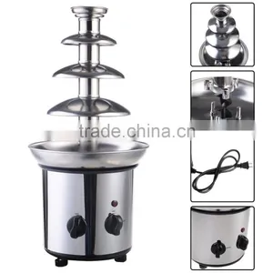 Economic Home 9cm(D)18cm(H) 180W Stainless Steel 4 Tiers Cheap 110v/220v Chocolate Fountain thumbnail-1