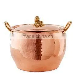 Hammered Copper Handle Stock Pots thumbnail-1