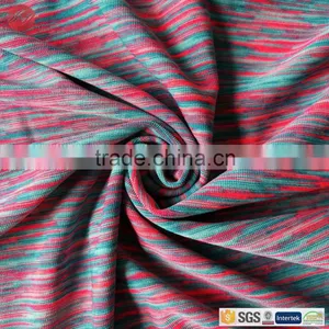Space Dyed Single Jersey Knit Stretch Polyester Fabric For Sportwear thumbnail-2