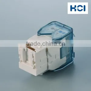 Network Solution Cat 6 UL 180Degree UTP RJ45 Connector Modular Keystone Jack thumbnail-1