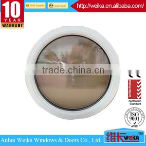 Aluminum Profile Garden Toilet Fixed Shaped Round Glass Window thumbnail-2