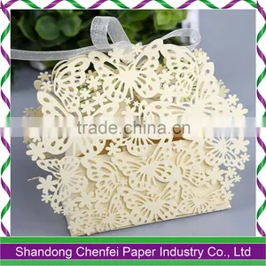 2016 Wedding Favors White Laser Cut Candy Box for Sale thumbnail-1
