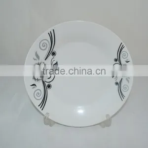 China ,best Ceramic Plate for Algeria, 8'' Soup Plate With Black Flower thumbnail-3
