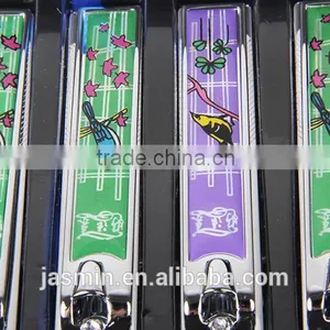 2016 Wholesale Stainless Steel N-212AS # Flowers and Colored Glue Surface Nail Clippers 8CM thumbnail-4