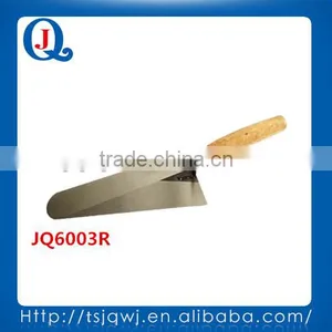 Garden Tools Round Head Carbon Steel Bricklaying Trowel With Wood /soft Rubber Handle JQ6003 thumbnail-1