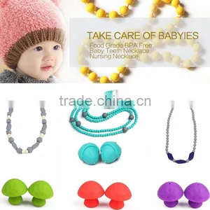 Necklaces Have a Breakaway Clasp for You Choice Necklaces Silicone Bead Teething thumbnail-4
