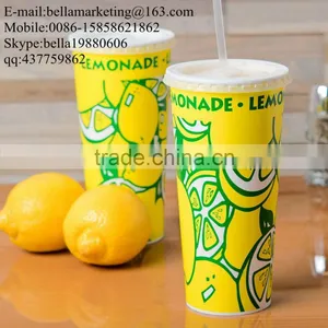 Plastic Lid With Straw Slot for 16, 20, and 24 Oz. Tall Paper Lemonade Cup thumbnail-1