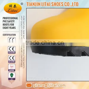Yellow Black PVC Safety Gumboots ,comfortable PVC Work Boots,cheap Safety Shoes thumbnail-2