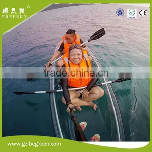 PC 2 Seat Clear Bottom Peddle Kayak Transparent for Sale thumbnail-1