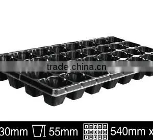Deep Black Plastic Seedling Tray Seed Germination Tray Nursery Plug Trays thumbnail-6